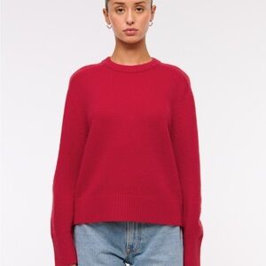 Red Madeline Crewneck Sweater